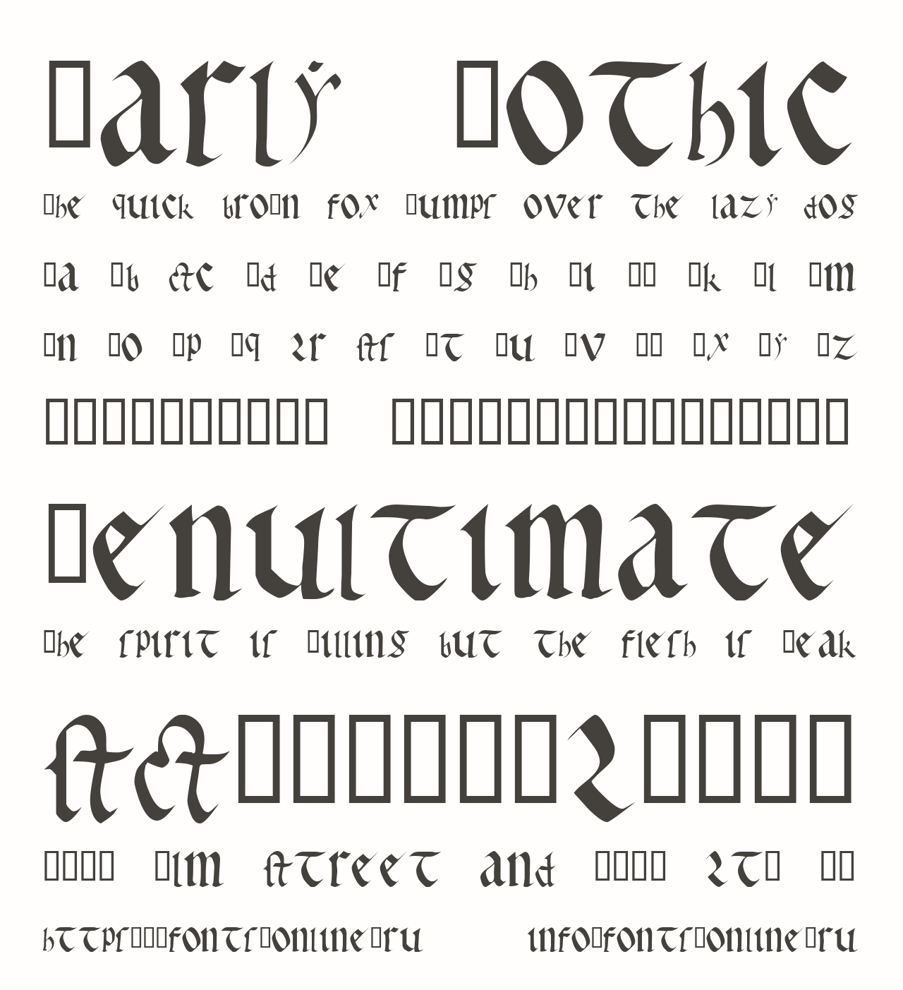 Early Gothic Free Font Download